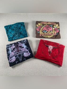 Western Graphic Tee Bundle (4) | Cowgirl Rodeo Vintage Style Tops Size XXL